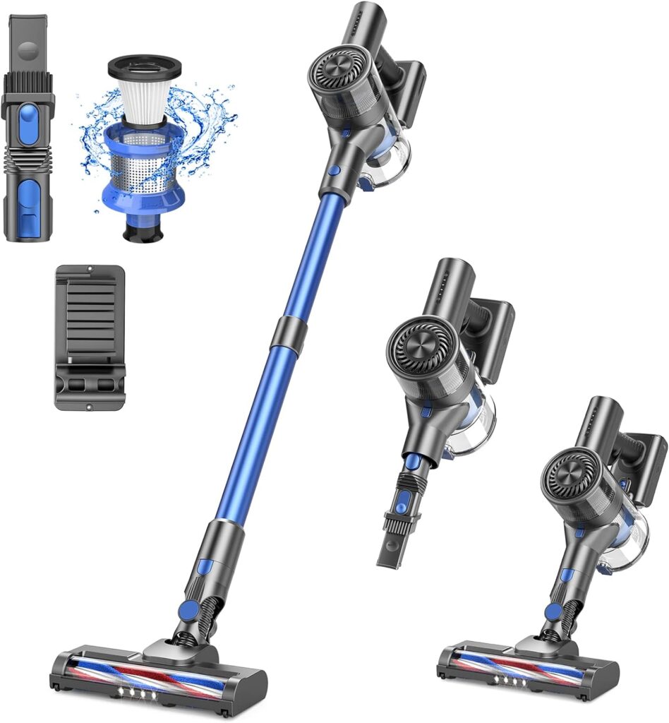 Amazon.com - Vacuum Cleaners for Home, Cordless Vacuum Cleaner with 80000 RPM High-Speed Brushless Motor, 2600mAh Powerful Lithium Batteries, 5 Stages High Efficiency Filtration, Up to 40 Mins Runtime