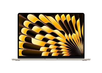 Apple 2023 MacBook Air Laptop with M2 chip: 15.3-inch Liquid Retina Display, 8GB Unified Memory, 256GB SSD Storage, 1080p FaceTime HD Camera, Touch ID. Works with iPhone/iPad; Starlight