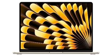 Apple 2023 MacBook Air Laptop with M2 chip: 15.3-inch Liquid Retina Display, 8GB Unified Memory, 256GB SSD Storage, 1080p FaceTime HD Camera, Touch ID. Works with iPhone/iPad; Starlight