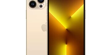 Apple iPhone 13 Pro Max, 128GB, Gold - Unlocked (Renewed)