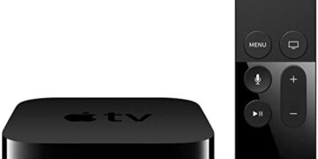 Apple TV 4K HD 32GB Streaming Media Player HDMI with Dolby Digital and Voice search by Asking the Siri Remote, Black, MQD22LL/A-32G (Renewed)