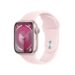 Apple Watch Series 9 [GPS 41mm] Smartwatch with Pink Aluminum Case with Pink Sport Band M/L. Fitness Tracker, Blood Oxygen & ECG Apps, Always-On Retina Display