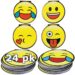 Emoji Note Pads, Emoji Cute Memo Pads, Emoji Party Favors, Emoji Birthday, Fun Stationary Pad, 24 Smile Notepads for Classroom Prizes, Prize Box, Goodie Bag Stuffers, Favors, Teacher Rewards
