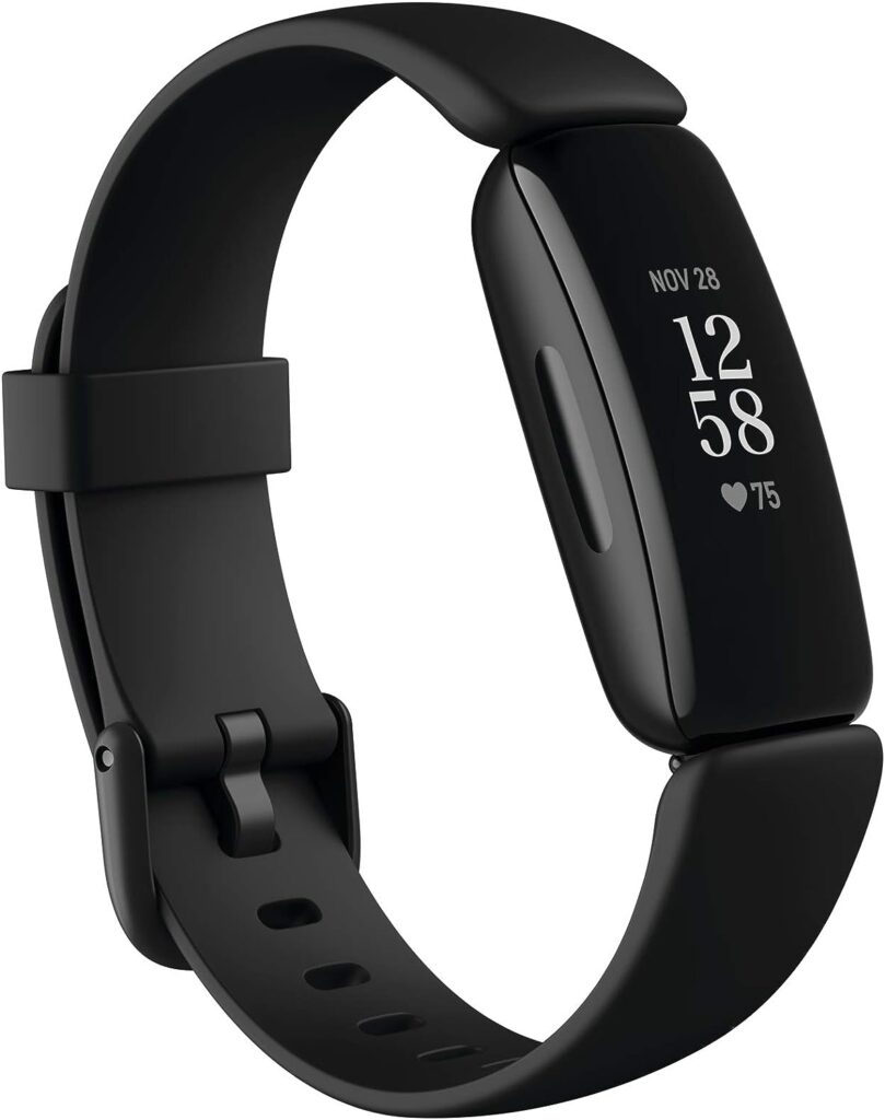 Fitbit Inspire 2 Health  Fitness Tracker with a Free 1-Year Fitbit Premium Trial, 24/7 Heart Rate, Black/Black, One Size (S  L Bands Included)