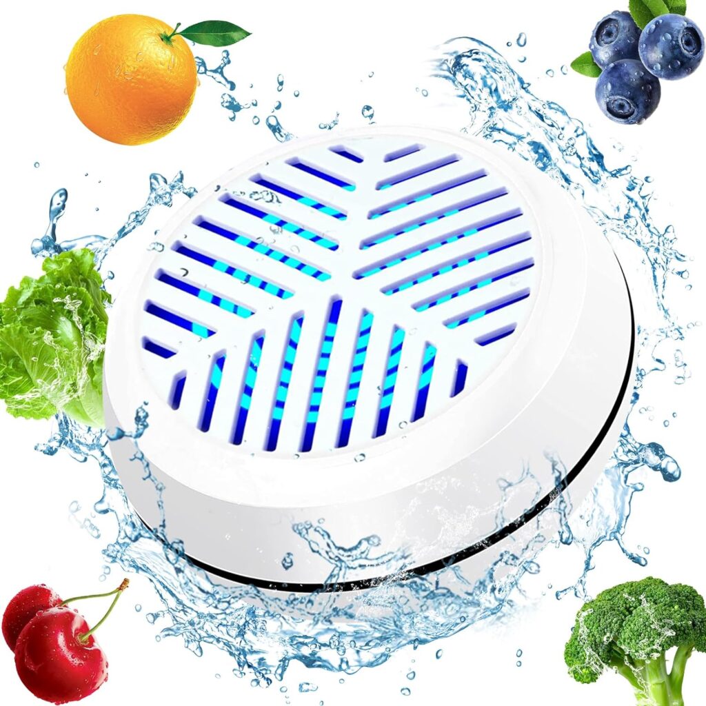 Fruit and Vegetable Washing Machine, Portable Fruit Cleaner Device, USB Wireless Food Purifier Vegetable Washer, IPX7 Produce Purifier with OH-ion Purification Technology for Fruits, Vegetables, Meat