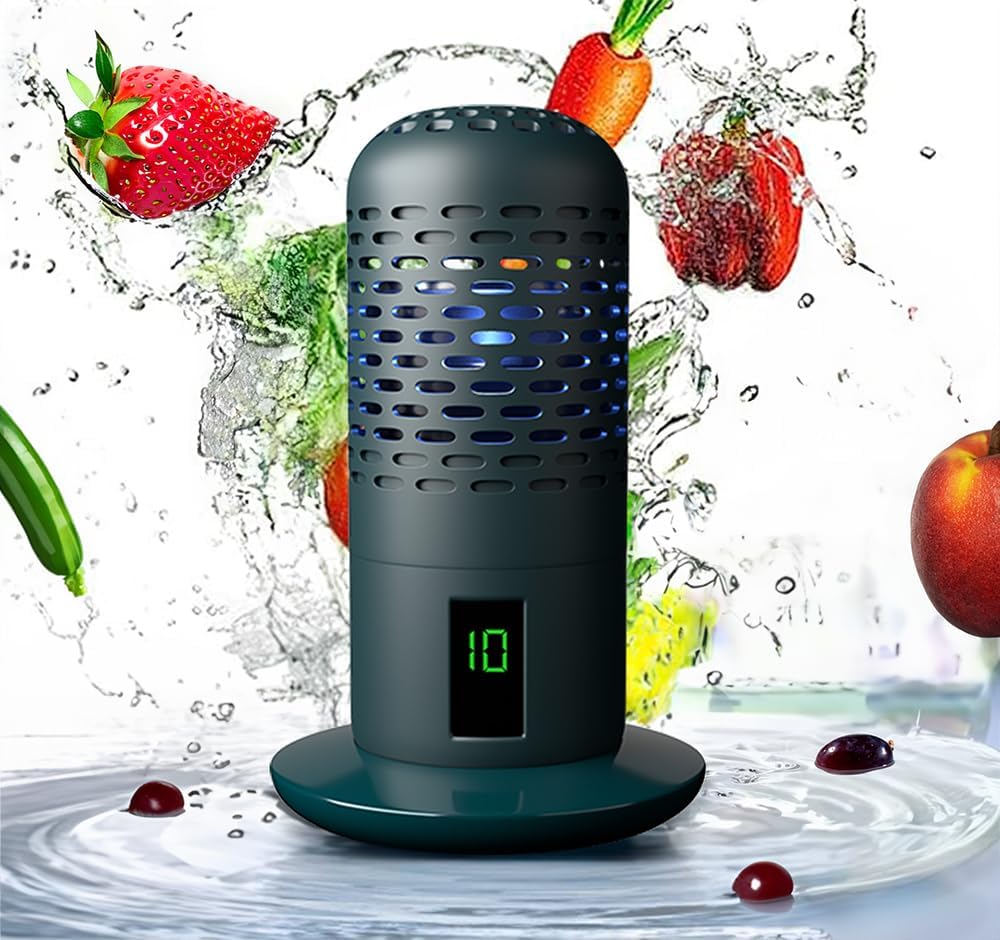 Fruit and Vegetable Washing Machine, Portable Wireless Fruit Cleaner Device in Water, Efficient Automatic Kitchen Gadget Food Purifier for Deep Cleaning Veggies, Produce, Meat, Berry