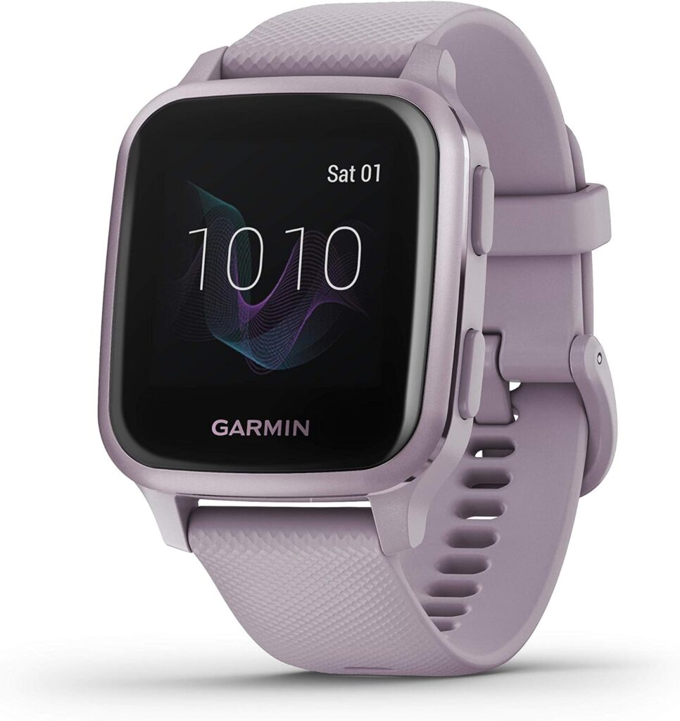 Garmin 010-02427-02 Venu Sq, GPS Smartwatch with Bright Touchscreen Display, Up to 6 Days of Battery Life, Orchid Purple