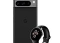 Google Pixel 8 Pro - Unlocked Android Smartphone - Obsidian - 256 GB with Pixel Watch 2 - Matte Black Aluminum Case - Obsidian Active Band - Wi-Fi