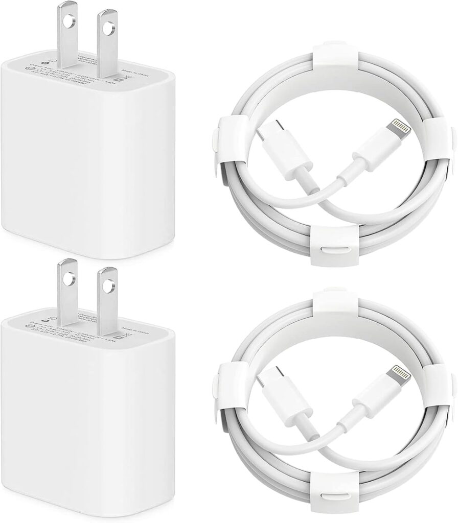 iPhone 14 13 12 Fast Charger【Apple MFi Certified】 20W PD USB C Wall Charger 2-Pack 6FT Cable Fasting Charging Adapter Compatible with iPhone 14 Pro Max/13 Pro Max/12 Pro Max/11 Pro Max/XS Max/XS/XR/X