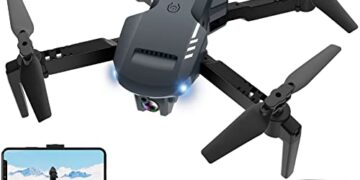 RADCLO Mini Drone with Camera - 1080P HD FPV Foldable Carrying Case, 2 Batteries, 90° Adjustable Lens, One Key Take Off/Land, Altitude Hold, 360° Flip, Toys Gifts for Kids, Adults, beginner