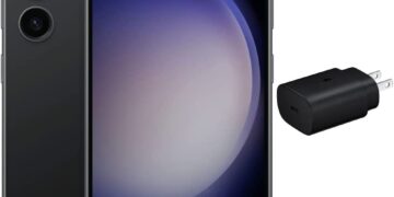 SAMSUNG Galaxy S23 5G (128GB, 8GB) 6.1" AMOLED 2X, 50MP Camera, Global Volte (Fully Unlocked for AT&T, Verizon, T-Mobile, Global) S911U (w/ 25W Super Fast Charger, Phantom Black) (Renewed)