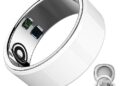 Smart Ring Health Tracker for Women & Men, Continuously Records Sleep Quality, Heart Rate, Temperature, Blood Oxygen and Pedometer,Gift,White,Size 9