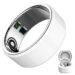 Smart Ring Health Tracker for Women & Men, Continuously Records Sleep Quality, Heart Rate, Temperature, Blood Oxygen and Pedometer,Gift,White,Size 9