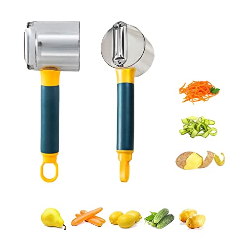 N/D Vegetable Peeler With Storage Box,potato peelers,2 Pieces,storage peeler,suitable for carrots,potatoes,melons,gadgets,vegetables and fruits (1-green) Orange