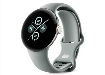 Google Pixel Watch 2 with the Best of Fitbit and Google - Heart Rate Tracking, Stress Management, Safety Features - Android Smartwatch - Champagne Gold Aluminum Case - Hazel Active Band - Wi-Fi