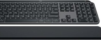 Logitech MX Keys S Combo - Performance Wireless Keyboard and Mouse with Palm Rest, Customizable Illumination, Fast Scrolling, Bluetooth, USB C, for Windows, Linux, Chrome, Mac - Graphite