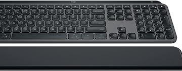Logitech MX Keys S Combo - Performance Wireless Keyboard and Mouse with Palm Rest, Customizable Illumination, Fast Scrolling, Bluetooth, USB C, for Windows, Linux, Chrome, Mac - Graphite