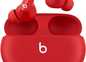 Beats Studio Buds - True Wireless Noise Cancelling Earbuds - Compatible with Apple & Android, Built-in Microphone, IPX4 Rating, Sweat Resistant Earphones, Class 1 Bluetooth Headphones - Red