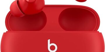 Beats Studio Buds - True Wireless Noise Cancelling Earbuds - Compatible with Apple & Android, Built-in Microphone, IPX4 Rating, Sweat Resistant Earphones, Class 1 Bluetooth Headphones - Red