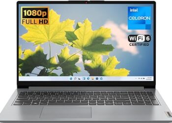 Lenovo IdeaPad 1 Student Laptop, Intel Dual Core Processor, 20GB RAM, 1TB SSD + 128GB eMMC, 15.6" FHD Display, 1 Year Office 365, Windows 11 Home, Wi-Fi 6, Webcam, Bluetooth, SD Card Reader, Grey