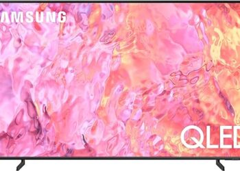 SAMSUNG 65-Inch Class QLED 4K Q60C Series Quantum HDR, Object Tracking Sound Lite, Q-Symphony, Motion Xcelerator, Gaming Hub, Smart TV with Alexa Built-in - [QN65Q60CAFXZC] [Canada Version] (2023)