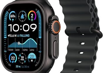 Apple Watch Ultra 2 [GPS + Cellular 49mm] Smartwatch, Sport Watch with Rugged Black Titanium Case with Black Ocean Band. Fitness Tracker, Precision GPS, Action Button, Extra-Long Battery Life