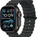 Apple Watch Ultra 2 [GPS + Cellular 49mm] Smartwatch, Sport Watch with Rugged Black Titanium Case with Black Ocean Band. Fitness Tracker, Precision GPS, Action Button, Extra-Long Battery Life