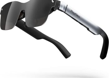 RAYNEO Air 2s XR Glasses - Latest AR Glasses with 4 Speakers, 201" Micro OLED with 120 Hz, 5000 nits Brightness, Smart Glasses for iPhone 16/15/Android/MacBook/Switch/PS5/Steam Deck/Gaming Console.