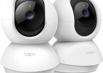 Tapo 2K Pan/Tilt Security Camera for Baby Monitor, Dog Camera w/Motion Detection, 2-Way Audio Siren, Night Vision, Cloud&SD Card Storage, Works w/Alexa & Google Assistant, 2-Pack (Tapo C210P2)