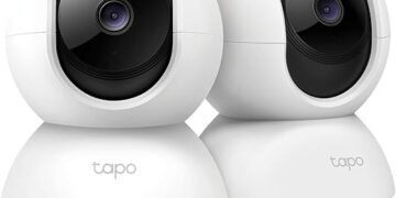 Tapo 2K Pan/Tilt Security Camera for Baby Monitor, Dog Camera w/Motion Detection, 2-Way Audio Siren, Night Vision, Cloud&SD Card Storage, Works w/Alexa & Google Assistant, 2-Pack (Tapo C210P2)