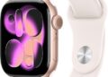 Apple Watch Series 11 [GPS 42mm] Smartwatch with Rose Gold Aluminum Case with Light Blush Sport Band - S/M. Sleep Score, Fitness Tracker, Health Monitoring, Always-On Display, Water Resistant