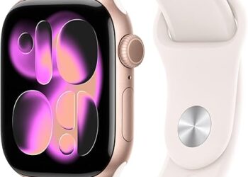 Apple Watch Series 11 [GPS 42mm] Smartwatch with Rose Gold Aluminum Case with Light Blush Sport Band - S/M. Sleep Score, Fitness Tracker, Health Monitoring, Always-On Display, Water Resistant