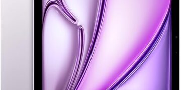 Apple iPad Air 11-inch with M3 chip: Apple Intelligence, 256 GB, 12MP Front/Back Camera, Wi-Fi 6E, Touch ID, All-Day Battery Life — Purple