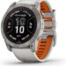 Garmin fēnix 7X Pro Sapphire Solar, Multisport GPS Smartwatch, Built-in Flashlight, Solar Charging Capability, Fog Gray/Ember Orange