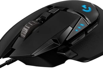 Logitech G502 Hero High Performance Wired Gaming Mouse, Hero 25K Sensor, 25,600 DPI, RGB, Adjustable Weights, 11 Programmable Buttons, On-Board Memory, PC/Mac, Black