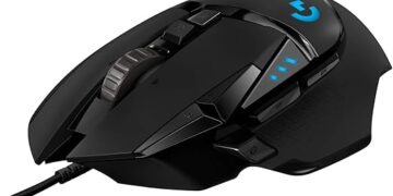 Logitech G502 Hero High Performance Wired Gaming Mouse, Hero 25K Sensor, 25,600 DPI, RGB, Adjustable Weights, 11 Programmable Buttons, On-Board Memory, PC/Mac, Black