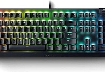 Razer BlackWidow V4 X Mechanical Gaming Keyboard: Yellow Switches Linear & Silent - 6 Macro Keys - Chroma RGB - Doubleshot ABS Keycaps - Roller & Media Keys - Razer Snap Tap