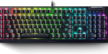 Razer BlackWidow V4 X Mechanical Gaming Keyboard: Yellow Switches Linear & Silent - 6 Macro Keys - Chroma RGB - Doubleshot ABS Keycaps - Roller & Media Keys - Razer Snap Tap