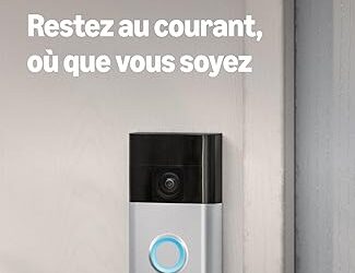 Ring Battery Doorbell — Head-to-Toe Video, Live View with Two-Way Talk, and Motion Detection & Alerts, Satin Nickel