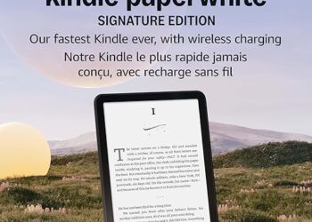 Amazon Kindle Paperwhite Signature Edition 32GB (newest model) – Our fastest Kindle with auto-adjusting front light, wireless charging, and weeks of battery life – Metallic Black