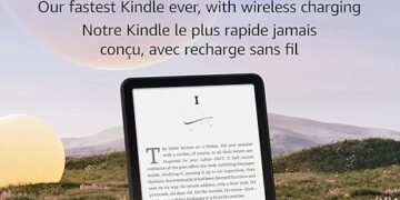 Amazon Kindle Paperwhite Signature Edition 32GB (newest model) – Our fastest Kindle with auto-adjusting front light, wireless charging, and weeks of battery life – Metallic Black