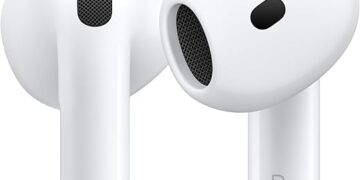 Apple AirPods 4 Wireless Earbuds, Bluetooth Headphones, with Active Noise Cancellation, Adaptive Audio, Transparency Mode, Personalized Spatial Audio, USB-C Charging Case, Wireless Charging, H2 Chip