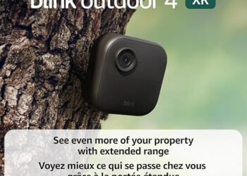 Blink Outdoor 4 XR – two-year battery wireless camera with 4x security coverage, 1000 ft open-air range or 400 ft with typical use — 2 camera system