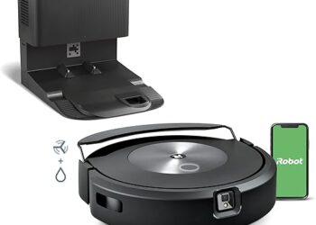 iRobot® Roomba Combo™ j7+ Self-Emptying Robot Vacuum & Mop 2-in-1 – Automatically vacuums and mops without needing to avoid carpets, Identifies & Avoids Obstacles, Smart Mapping, Alexa, Ideal for Pets