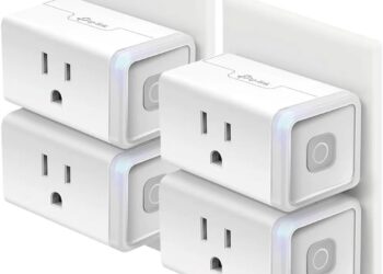 Kasa Smart Plug Mini by TP-Link (HS103P4) - Smart Home WiFi Outlet Works with Alexa, Echo and Google Home, No Hub Required, Remote Control, 2.4GHz WiFi Required, 15 Amp, UL Certified, 4-Pack, White